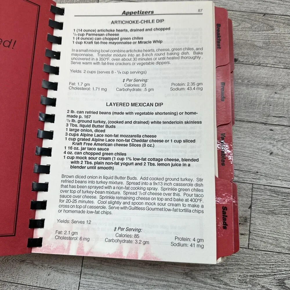 Butter Busters Cookbook - Pam Mycoskie (spiral bound) 3rd Ed Low-Fat Healthy 90s